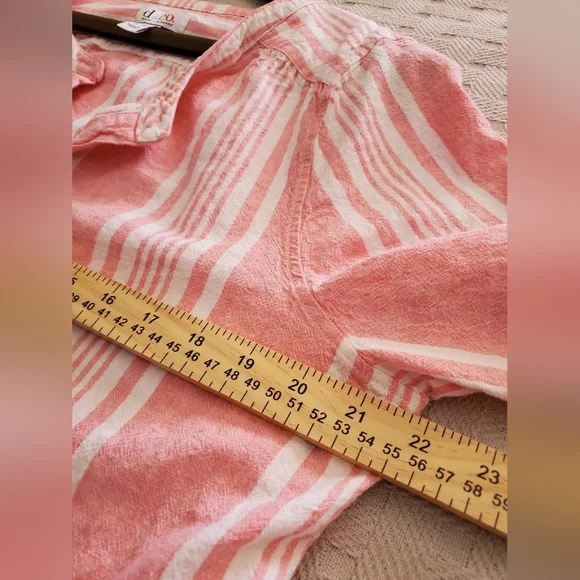 Denim & Co. Striped Yarn Dyed Woven Top - Picture 11 of 14